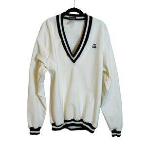 Vintage 80s LA Loving V Neck Pullover Sweater Preppy